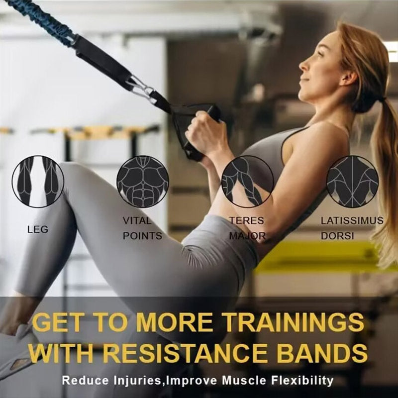 Heim-Stärketraining Set mit Liegestützgriffen | Liegestützbrett mit Widerstandsbändern | StrengthBoard