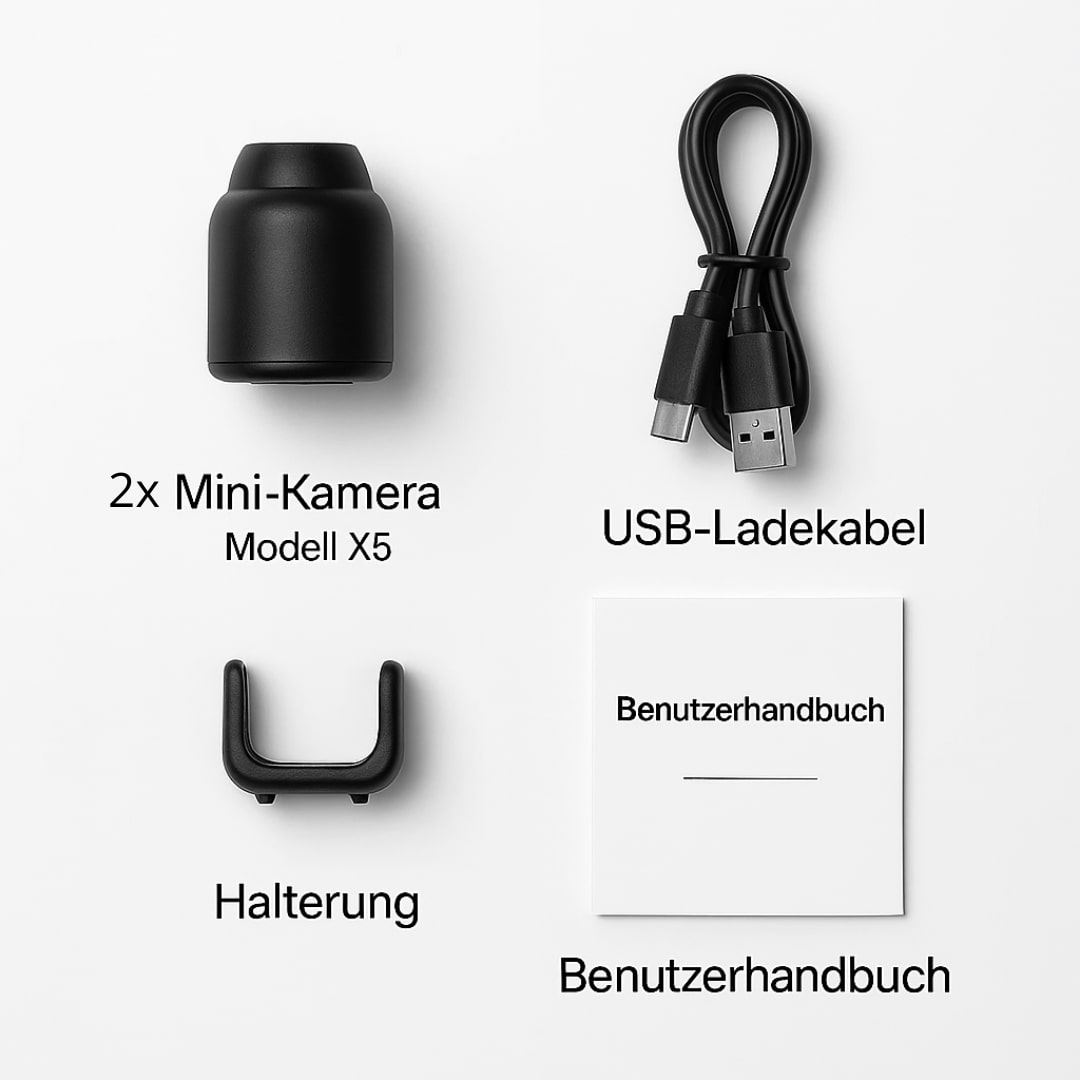 Smarte HD-Minikamera mit App & Bewegungserkennung