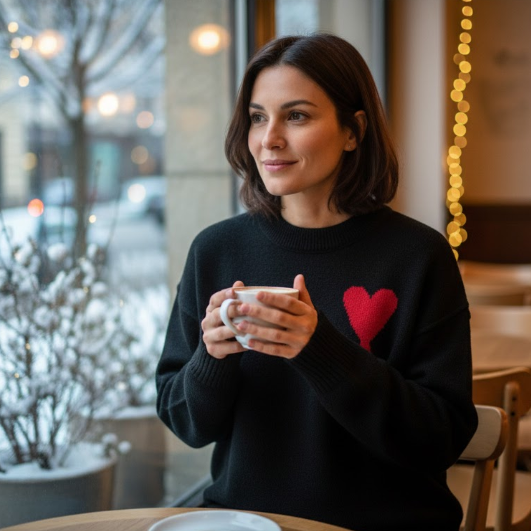 Damen-Pullover mit Herzmotiv – Stil & Komfort