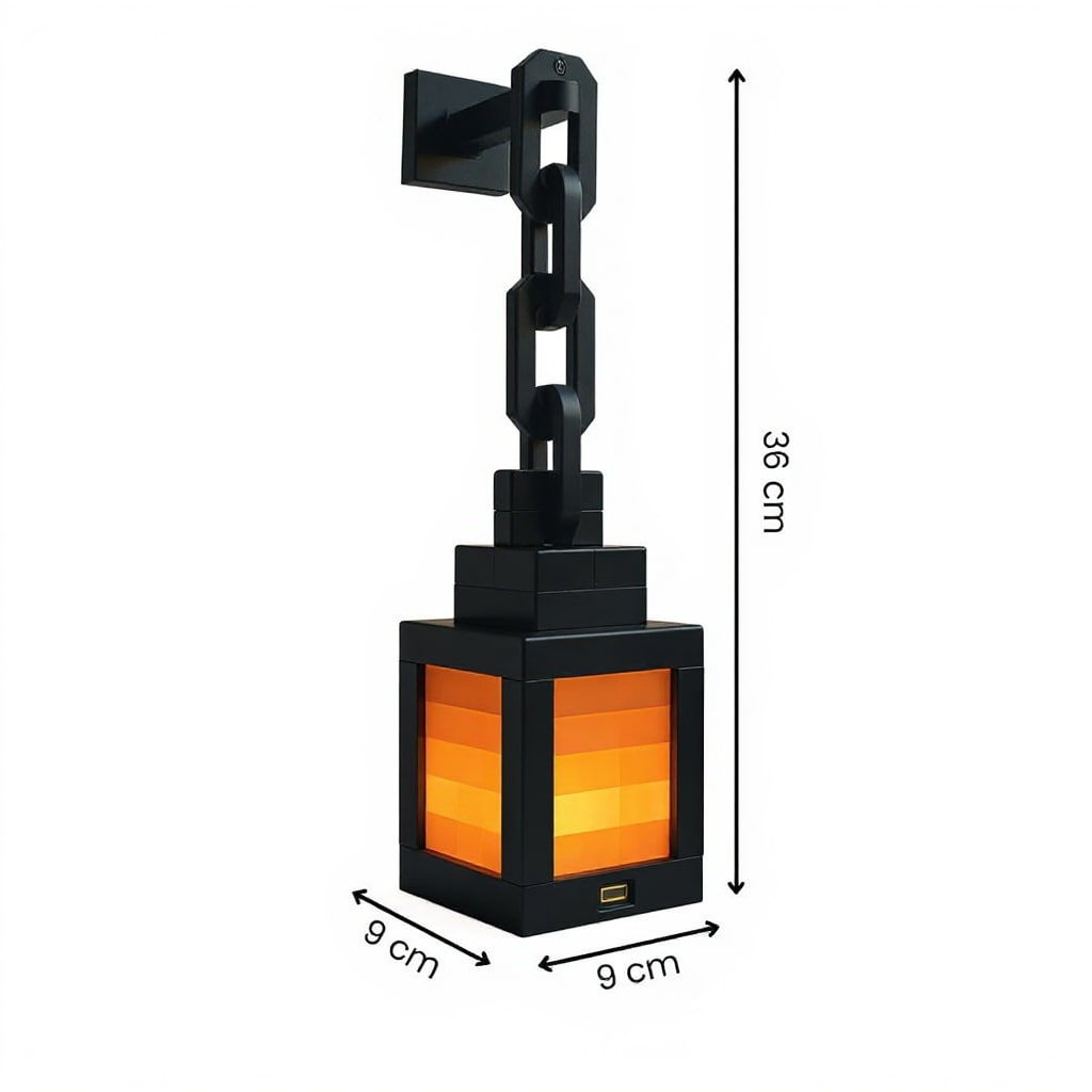 Minecraft Lampe | Drahtlose Tischlampe | Nachttischlampe | Innenwandleuchte | Pixellicht