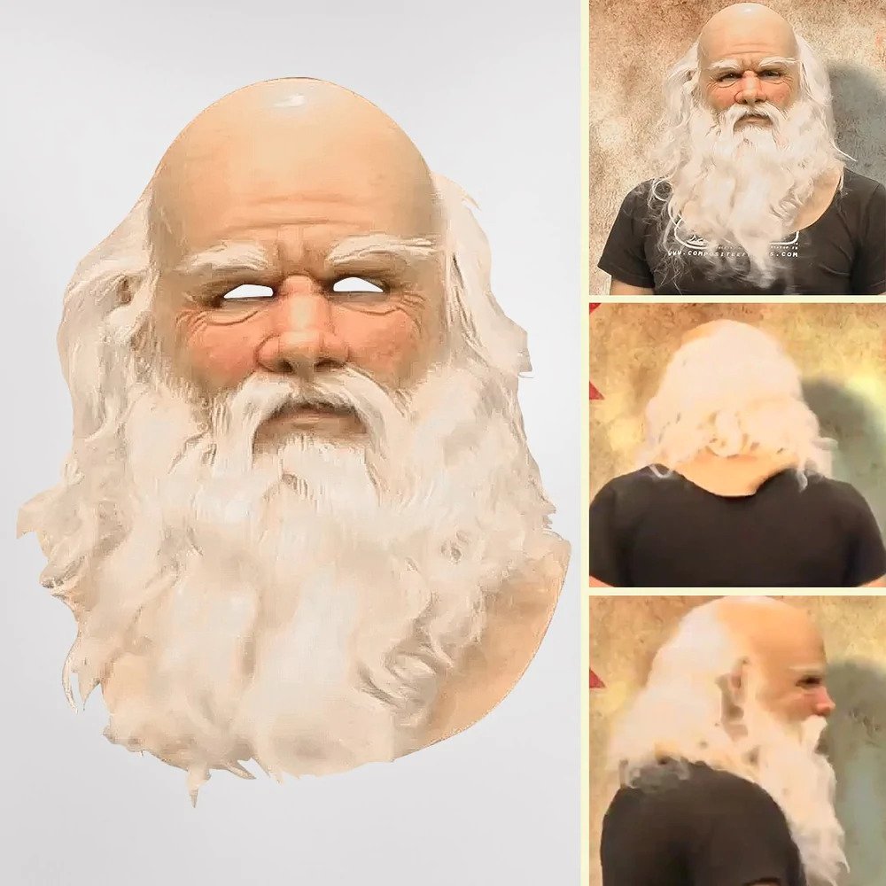 Santa Latexmaske – Vollständige Hals- & Brustabdeckung