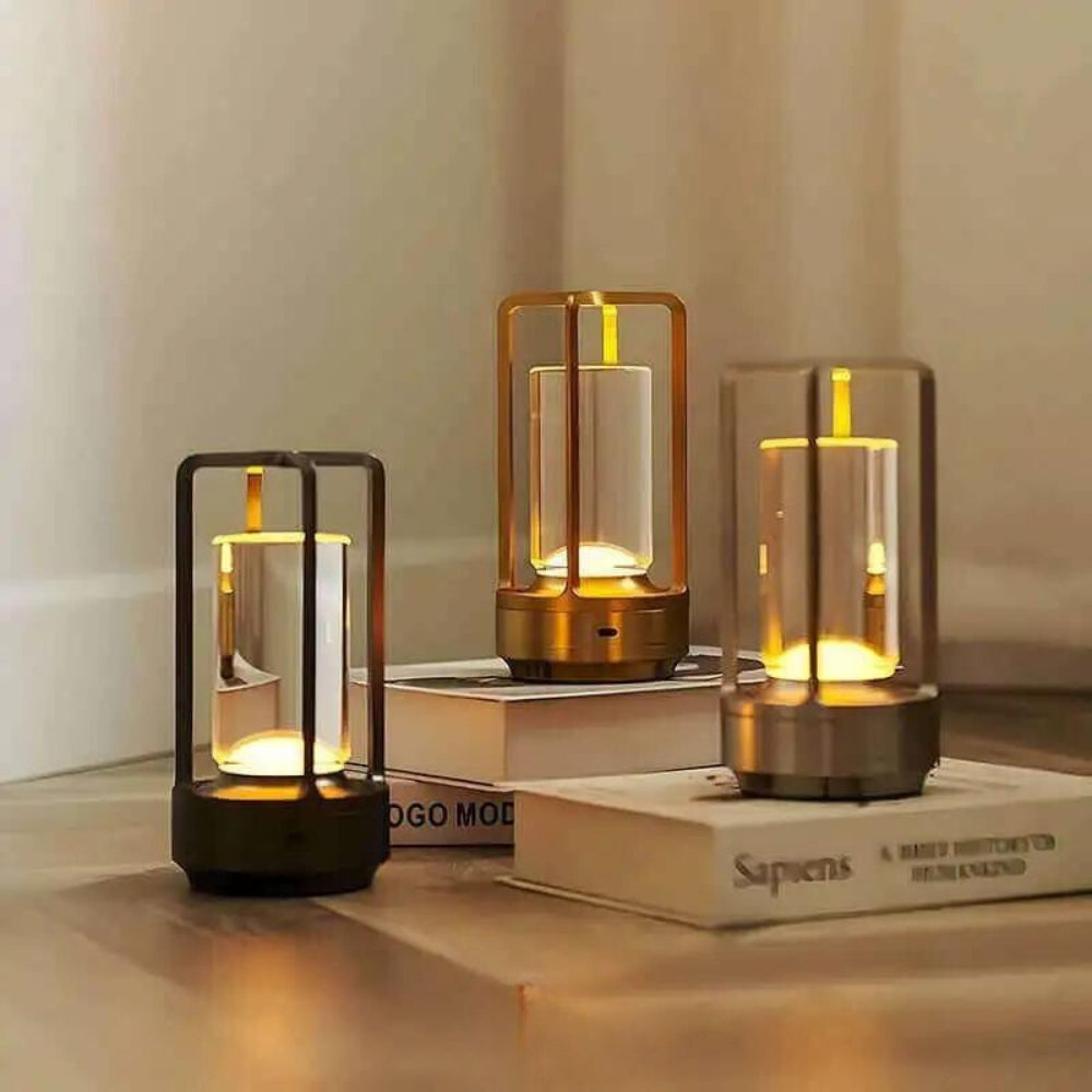 Tischlampe mit Batterie | Moderne LED-Tischlampe | Laternenlampe | NordicLight
