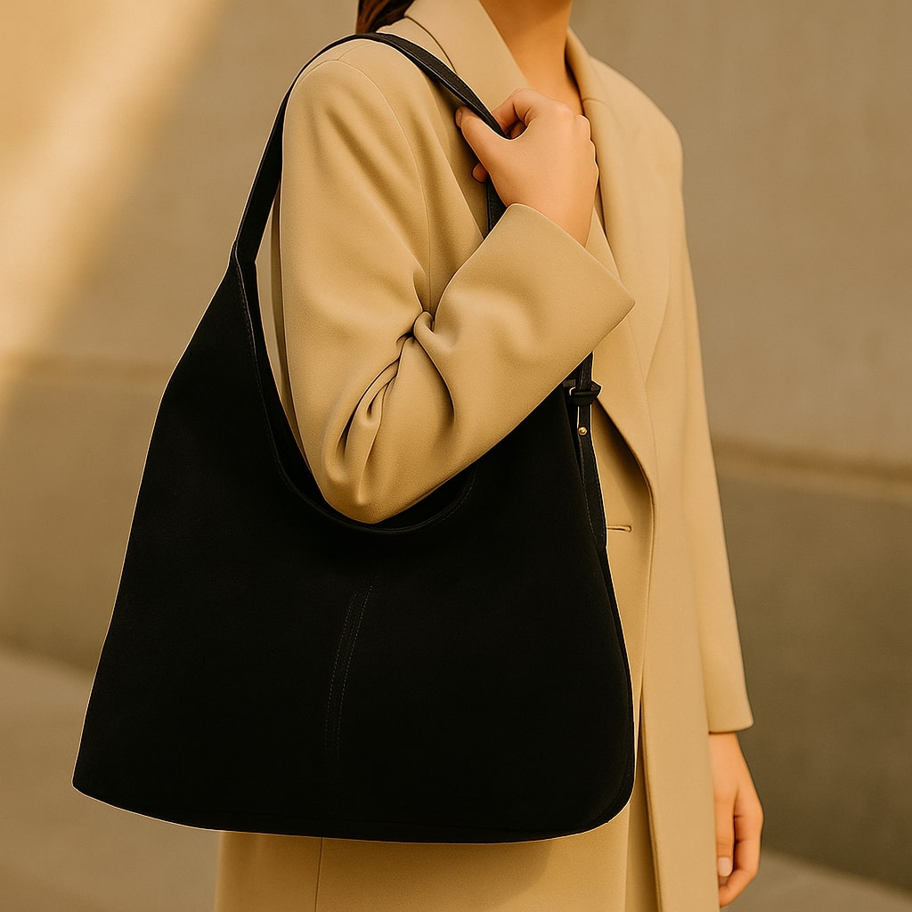 Schultertasche für Frauen | Wildleder Schultertasche | Vintage Tasche | Lederin